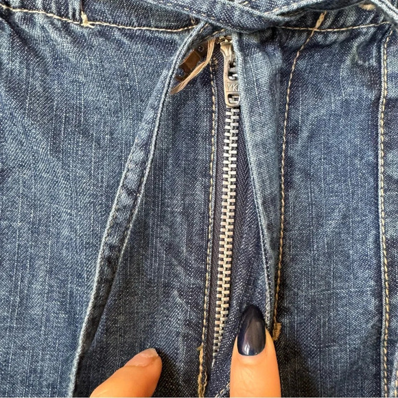 New Free People Barrel Drawstring Wide Leg Lightweight Jeans Pants XS - Picture 7 of 8